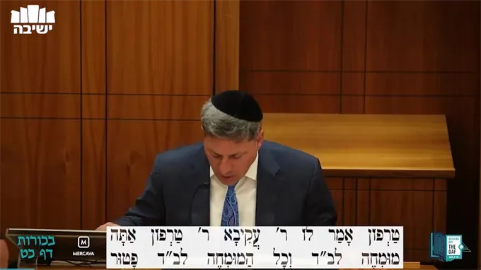 Daf Yomi Bechoros Daf 29